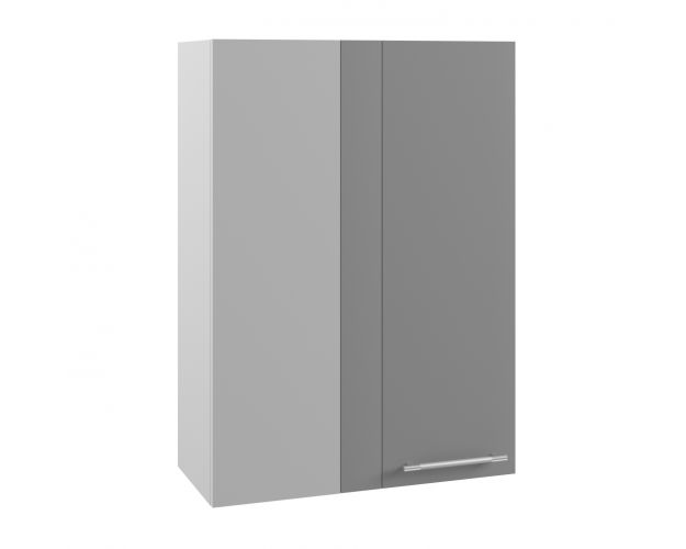 Угловой шкаф Арка ВПУ 650 левый (Штукатурка белая/Серый/верхний/высокий)