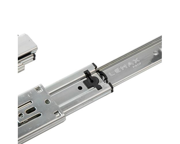 Направляющие полновыкатные шариковые, 45х500мм, с ДОВОДЧИКОМ, PUSH TO OPEN, Lemax