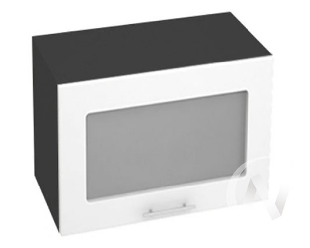 Шкаф со стеклом Валерия-М ШВГС-609 (Белый глянец/Венге/верхний/горизонтальный/высокий)