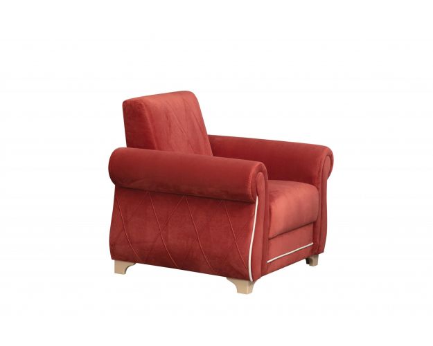 Кресло для отдыха "Порто" (микровелюр Гавайи бордо / микровельвет крем)/осн.