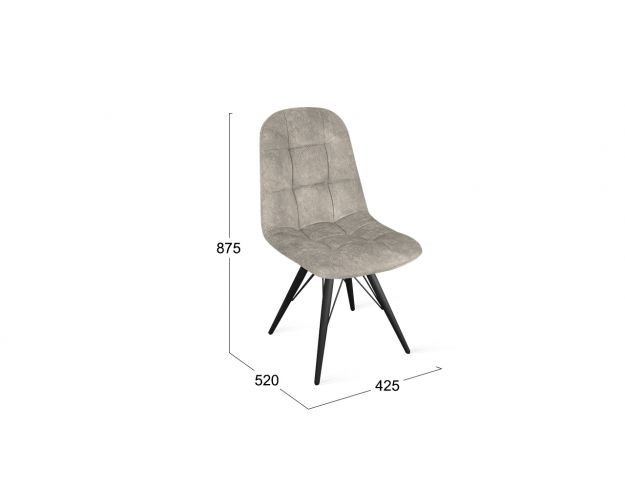 Стул «Райс» К3 Черный муар/Микровелюр Wellmart Dark Beige