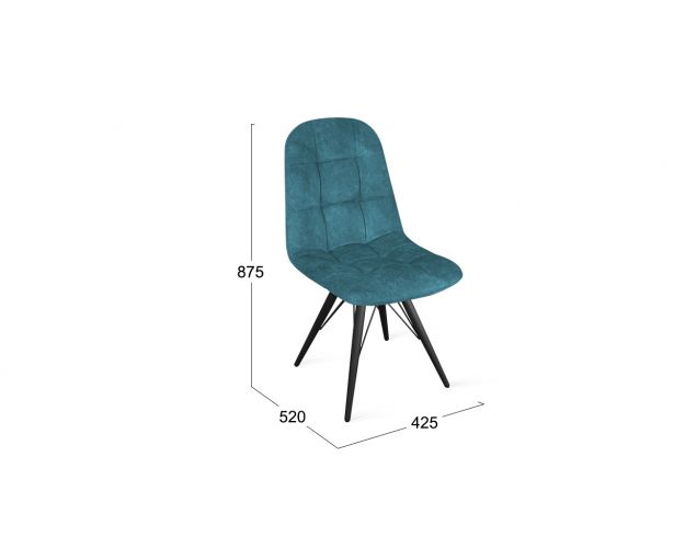Стул «Райс» К3 Черный муар/Микровелюр Wellmart Indigo