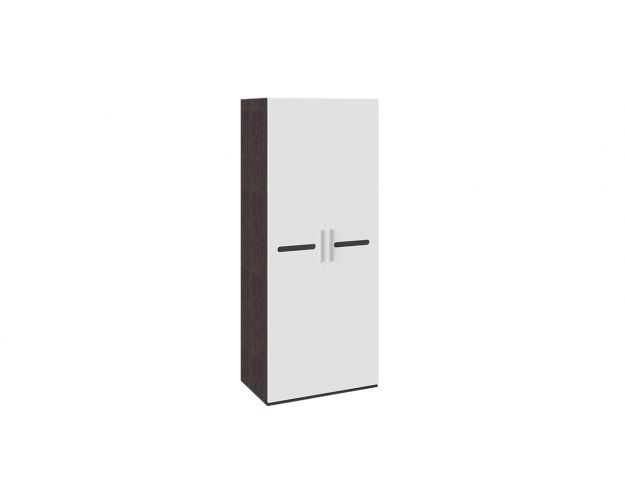 Шкаф для одежды с 2-мя дверями «Фьюжн» Белый глянец/Венге Линум