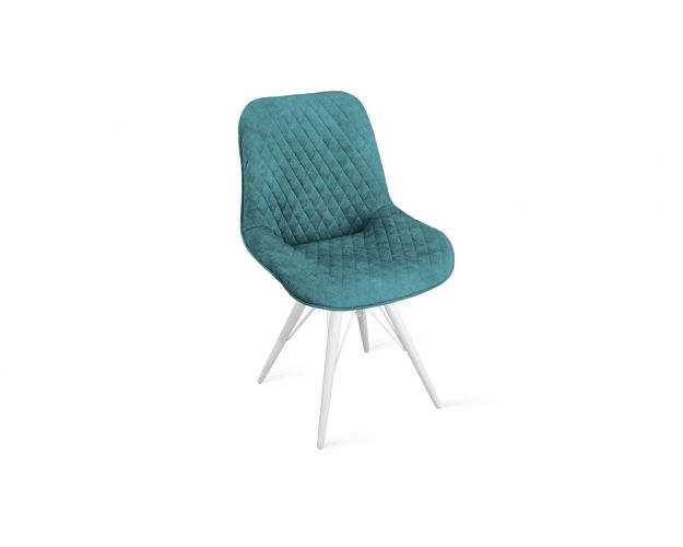 Стул «Оливер» К3 Белый/Микровелюр Wellmart Indigo