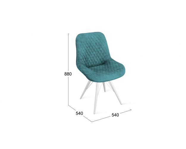 Стул «Оливер» К3 Белый/Микровелюр Wellmart Indigo