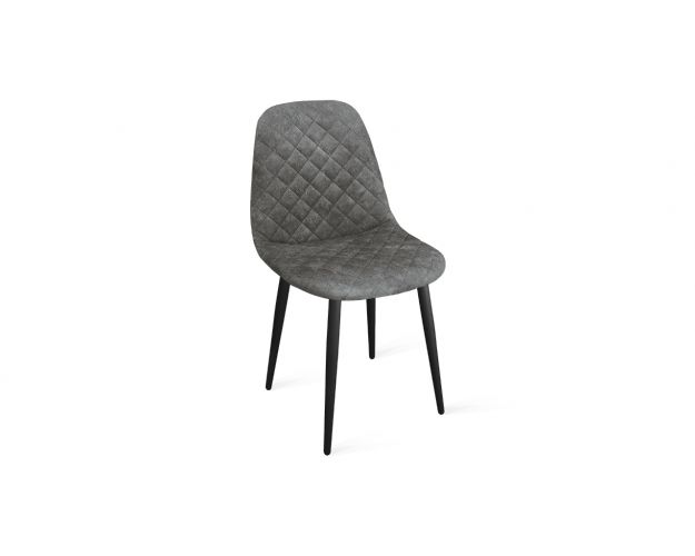 Стул «Ричи» К1С Черный муар/Микровелюр Wellmart Graphite