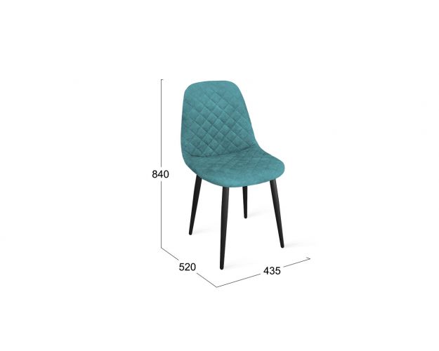Стул «Ричи» К1С Черный муар/Микровелюр Wellmart Indigo