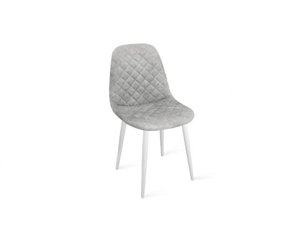 Стул «Ричи» К1С Белый/Микровелюр Wellmart Silver