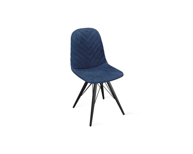 Стул «Шерри» К3 Черный муар/Микровелюр Wellmart Blue