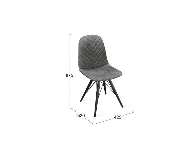 Стул «Шерри» К3 Черный муар/Микровелюр Wellmart Graphite