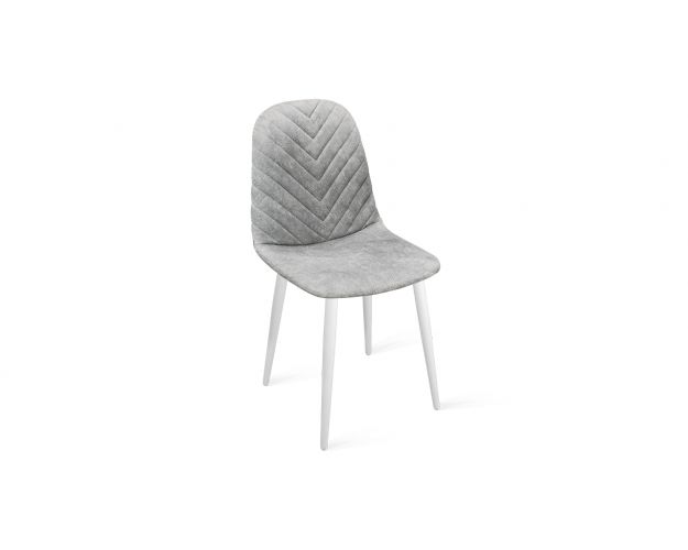 Стул «Шерри» К1С Белый/Микровелюр Wellmart silver