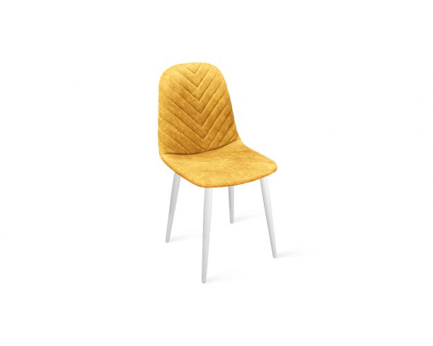 Стул «Шерри» К1С Белый/Микровелюр Wellmart Yellow